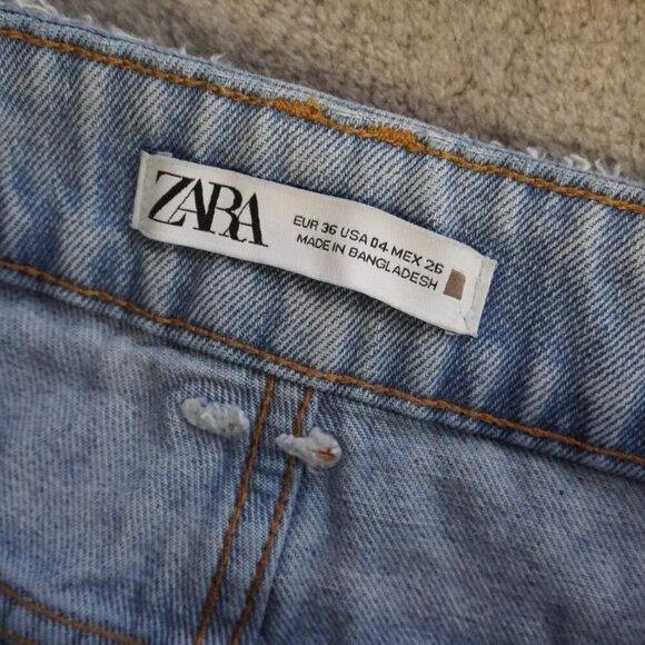 Zara Light Blue Wide Leg Jeans - Picture 5 of 10